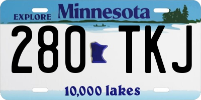 MN license plate 280TKJ
