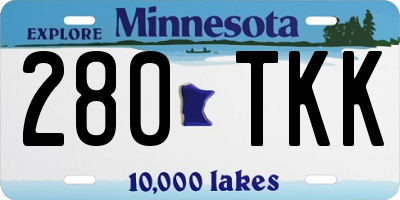 MN license plate 280TKK
