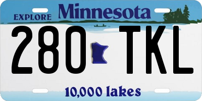 MN license plate 280TKL