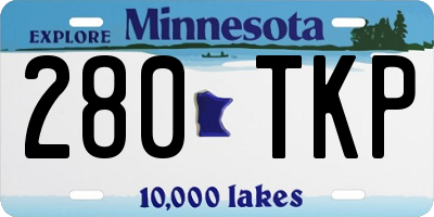 MN license plate 280TKP