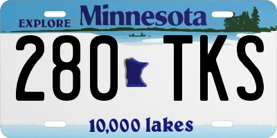 MN license plate 280TKS