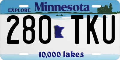 MN license plate 280TKU