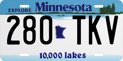 MN license plate 280TKV