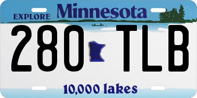 MN license plate 280TLB