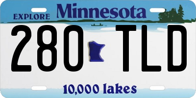 MN license plate 280TLD