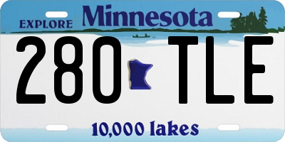 MN license plate 280TLE