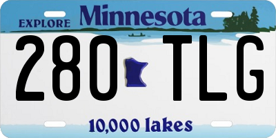MN license plate 280TLG
