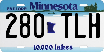 MN license plate 280TLH