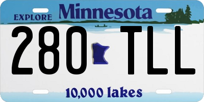 MN license plate 280TLL