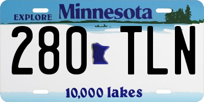 MN license plate 280TLN
