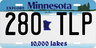 MN license plate 280TLP
