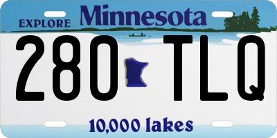 MN license plate 280TLQ