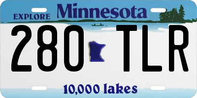 MN license plate 280TLR