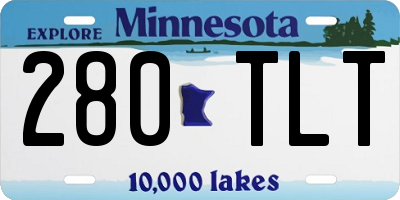 MN license plate 280TLT