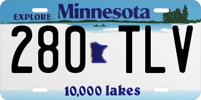 MN license plate 280TLV