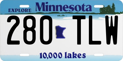 MN license plate 280TLW