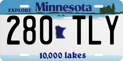 MN license plate 280TLY