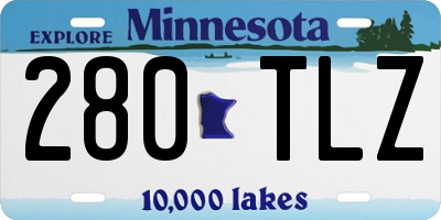 MN license plate 280TLZ