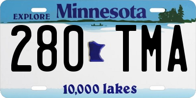 MN license plate 280TMA