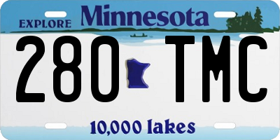 MN license plate 280TMC