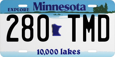 MN license plate 280TMD