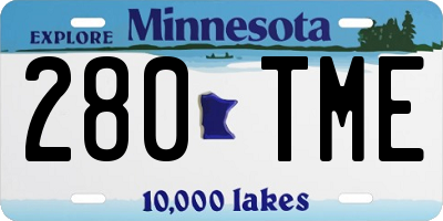 MN license plate 280TME