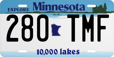 MN license plate 280TMF