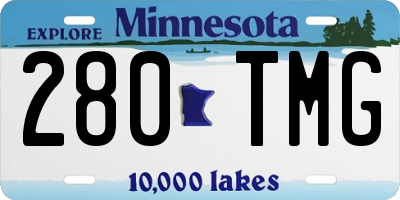 MN license plate 280TMG
