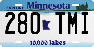 MN license plate 280TMI