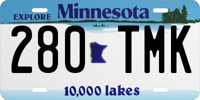 MN license plate 280TMK