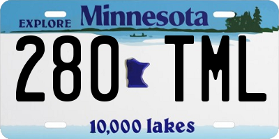 MN license plate 280TML