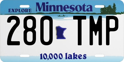 MN license plate 280TMP