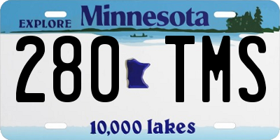 MN license plate 280TMS