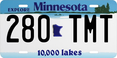 MN license plate 280TMT