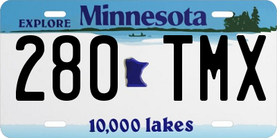 MN license plate 280TMX