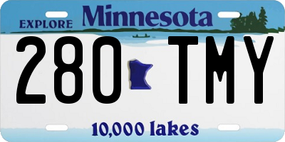 MN license plate 280TMY