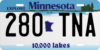 MN license plate 280TNA