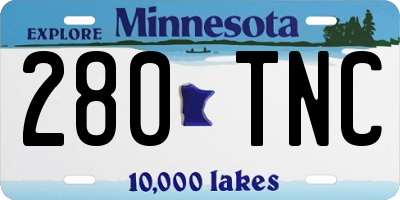 MN license plate 280TNC