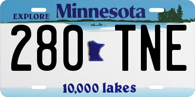 MN license plate 280TNE