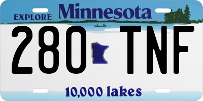 MN license plate 280TNF