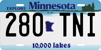 MN license plate 280TNI