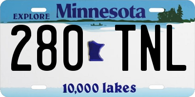 MN license plate 280TNL