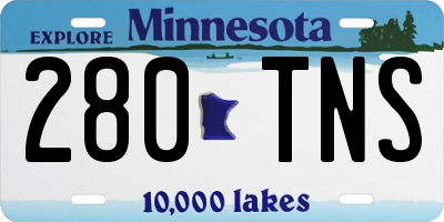 MN license plate 280TNS