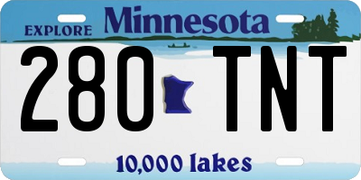 MN license plate 280TNT