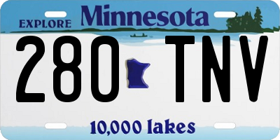 MN license plate 280TNV