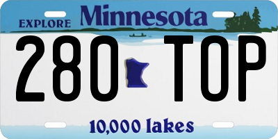 MN license plate 280TOP