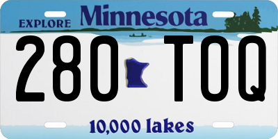 MN license plate 280TOQ
