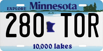 MN license plate 280TOR