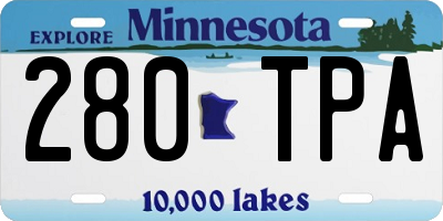 MN license plate 280TPA