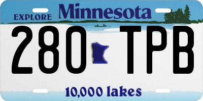 MN license plate 280TPB